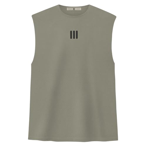 adidas Mens Fear of God Athletics Muscle Crew Neck Tank Casual - Grey - Size M