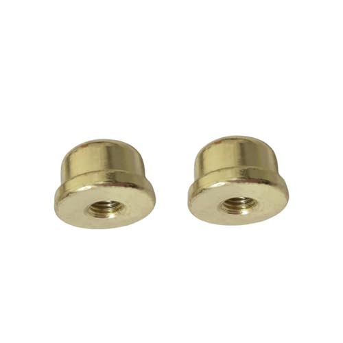 Image of Solid Lamp Finials Caps Tapped of Tops for Lamp Shade Holder Harp Lamp Finial Knob Lamp Accessories, Gold 2pcs Screw Thread Standard 1 /4-27In