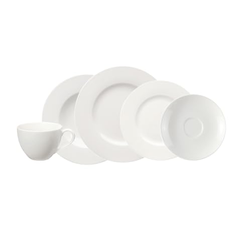 Vivo por Villeroy & Boch — Juego combinado blanco básico, 30 piezas, apto para lavavajillas, microondas, vajilla...