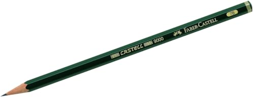 Faber Castell CASTELL 9000 Graphitbleistift 7B – Graphitstifte (7B, grün, sechseckig)
