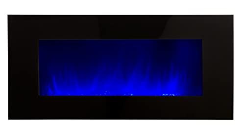 Chemin’Arte Cheminée Électrique Effet Flammes Murale LEDs Volcano XXL WiFi - Conçue en France - 122x16x52 cm - Garantie 2 Ans