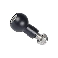 NovelGoal Erweiterbarer Kugelkopf aus Aluminium, 17 mm, mit M6-Schraub-Kugelkopf für Stativ, Selfie-Griff, Griff, Ständer, Kugelhalterung, Konverter