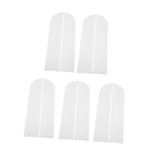 ABOOFAN 5pcs Hanging Garment Bag Breathable Zipper Dress Bag Garment Cover Clothes Cover Clothes for Storage Peva Material