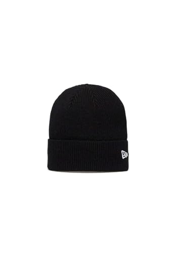 Bonnet New Era Knit Cuff noir hiver en laine chaud pour homme