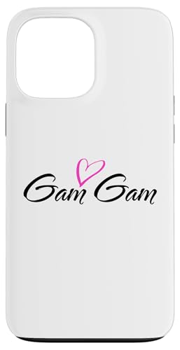 Gam Gam with Pink Heart Fun Aunt Grandma Mom �M�t�g �X�}�z�P�[�X iPhone 13 Pro Max �p