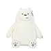 JunziWing Peluche Orso Nudo Cartone Animato, Bambola di Pezza Morbida con Tre Orsetti, Regalo di Natale per Bambini 28 Cm Orso Polare Seduto