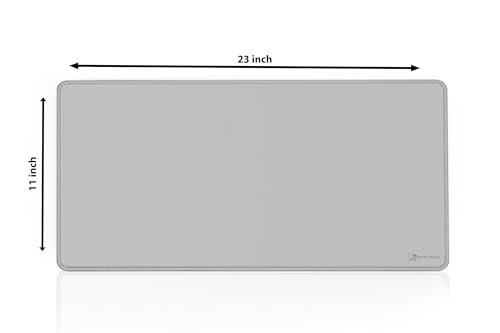 Image of Desk Mat 60x30 cm (11 x 23 inch) Grey | Large Mouse Pad for Office Computer Laptop Keyboard | Waterproof Anti-Slip Rubber Base Desk Mat
