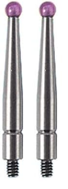 Contact Points for Dial Test Indicator 2 Pieces 2mm Diameter Ruby Ball M1.6 Thread 0.8228" Length (M1.6xD2.0xL20.9)