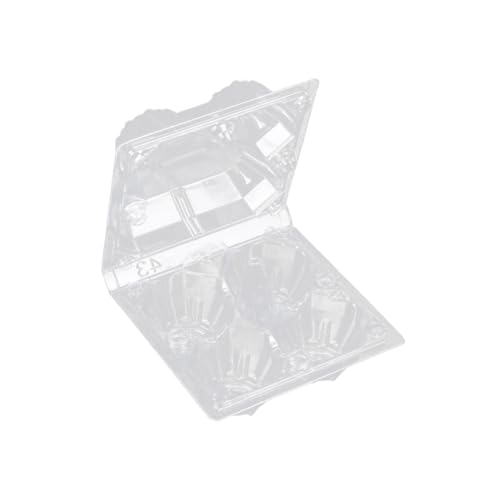 Ipetboom 卵保存容器 透明プラスチック製 卵キャリア 携帯可能 大容量 冷蔵庫整理 キャンプ ピクニック用 4個入