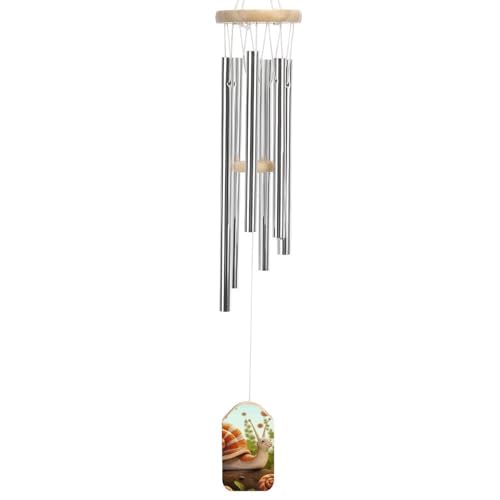 Carillon à vent extérieur escargot 52 cm cloche de jardin suspendue - 8