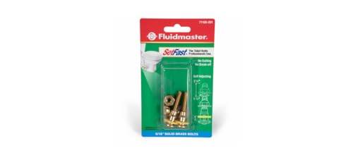 Fluidmaster 7110A-001-P10 Setfast Self-Adjusting Toilet Bowl to Floor Bolts, Brass