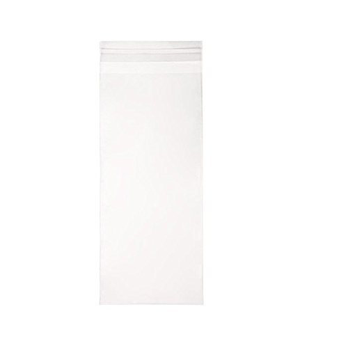 ClearBags 4 5 16  x 9 9 16  + Flap, Crystal Clear Bags (100 Pieces) [B49A]