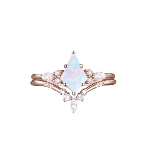1.0 ct Kite Cut Gemstone Engagement Rings For Women S925 10k 14k 18k Gold Vintage Wedding Ring Set 2 pcs Unique Bridal Sets Wedding Rings Marquise Wedding Band For Her