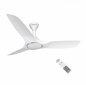 Havells Stealth Air BLDC 1200mm Ceiling Fan| Upto 55% Energy Saving| Silent & Premium| 5 stars Rating| 100% Copper Motor| RF Remote, Memory Backup, Timer| (Pearl White, Pack Of 1)