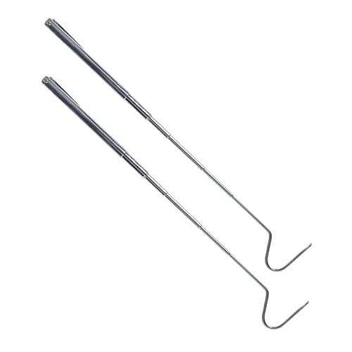 Milisten Teleskop Schlangengreifhaken Aus Edelstahl 71cm Ausziehbar Mit Ergonomischem Griff Sicheres Reptilienfang Werkzeug Für Große Schlangen Und Echsen Tragbar Für Outdoor Und Reptilienfans
