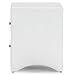Baxton Studio Dorian Faux Leather Upholstered Modern Nightstand, White