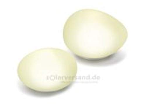 Esotec 102084 - Juego de 2 lámparas solares con forma de piedras, para decorar jardines, 4000 K