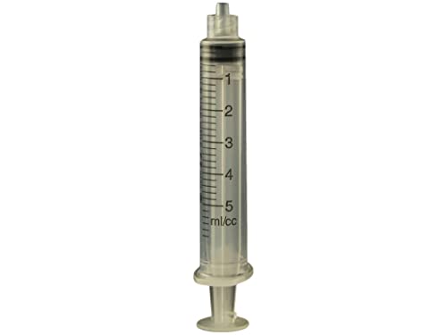 Jensen Global JG5CC-LL-50-5 cc Calibrated Manual Luer Lock Syringe - Bag/50