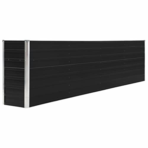 Festnight Jardinera Elevada 320x40x77 cm Gris