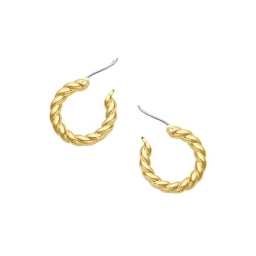 gorjana - Crew Hoops 13/16” - 18k Gold-Plated Brass - Elegant Twisted Design - Stainless Steel Post, Hinge Closure - Lightweight and Versatile - Daily Earring Wear2