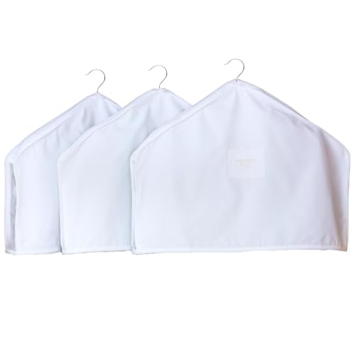 Hayden Hill Housses d'Épaule Anti-Poussière de Luxe en Coton Bio, Lot de 3