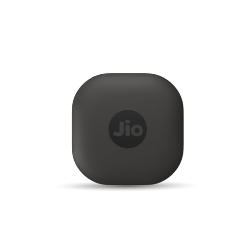JioTag Air for iOS (Gray) Worldwide Tracker, Pair with Apple Find My app for keys, luggage, bikes, purses etc. inside & outside Bluetooth range, No SIM/subscriptions required, 1+1 year battery, 120 dB