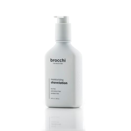 Brocchi | Deep Moisturizing Shave Lotion | 200ml | Tea Free, Petrolatum Free, Paraben Free, with Argan and Hemp Seed Oils for a Refreshing Shaving Experience