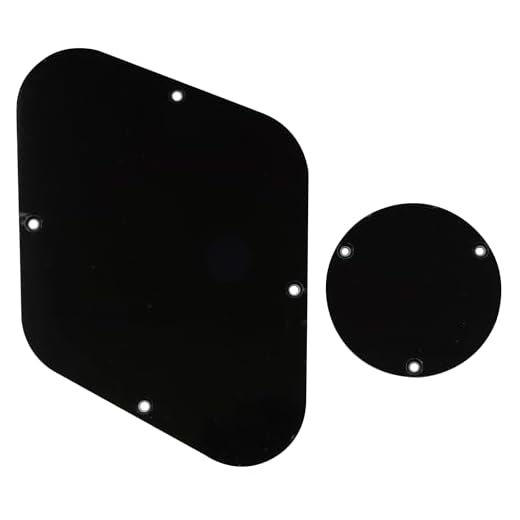 Musiclily Set de LP Placa Trasera y Placa de Interruptor de Palanca para Guitarra USA Les Paul,3 capas Negro
