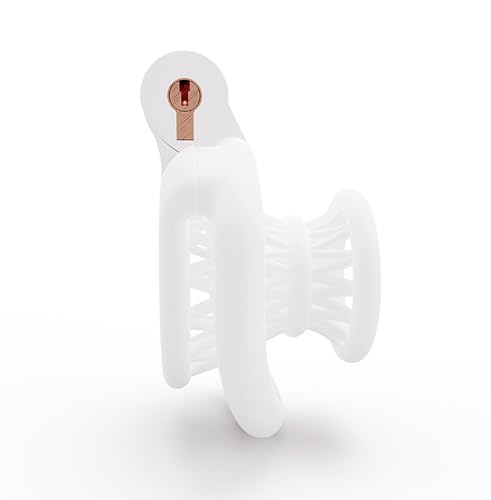 Chastity Cage Uomo Gabbia Pene Sissy Cintura Di Castità Maschile Cock Cage Erotitici Sexy Per Coppie (White)