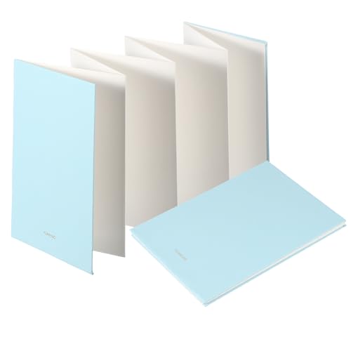 Carnet à croquis en accordéon aquarelle PATIKIL 300g bleu ciel