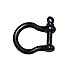 US Stainless Black Stainless Steel 316 Forged Bow Shackle 3/8