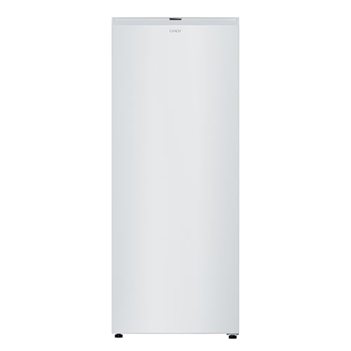 Candy Up Freezer 300 CNUQ2L513EW, Congelador Vertical, Ancho 55CM, 169L, 3 Cajones, Control Mecánico de la Temperatura, Patas Ajustables, Iluminación interna por LED, Tirador Exterior, 37DB, Blanco