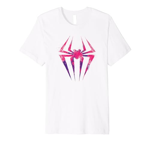 Camiseta Spider-Man premium con logo rosa de alta calidad y tacto suave para coleccionistas