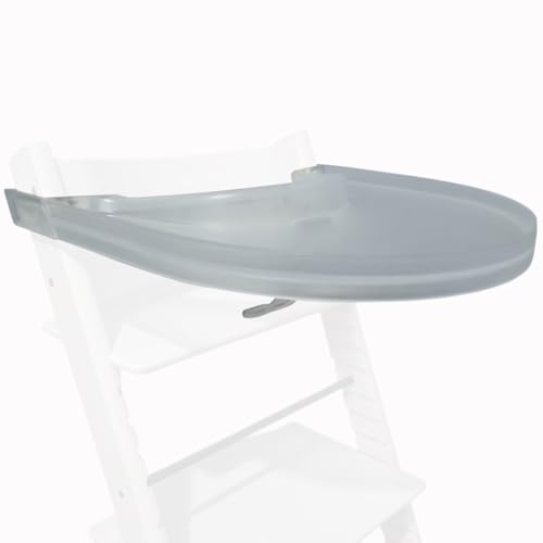 Bandeja de silla alta para Stokke Tripp Trapp - Clear - No Baby Set Needed. Suction Surface. Snap-on. Sin BPA.
