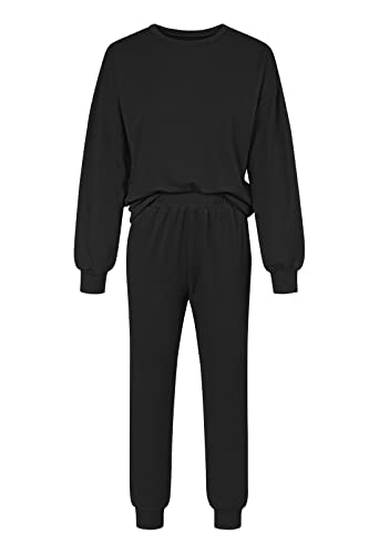 Image of Fixmatti Women Pullover Hoodie Pockets Sweatpants Sport Jogger Sweatsuit
