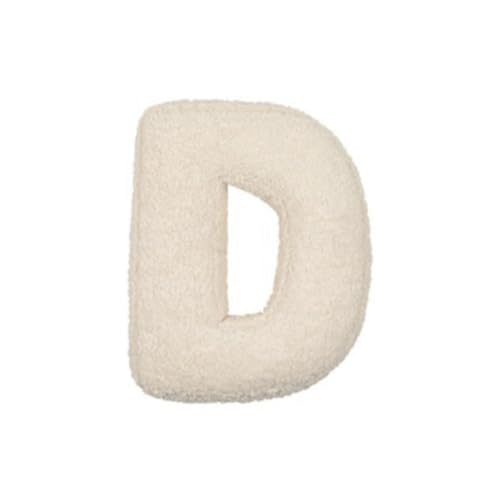 Goufride Almohada con Letras, Almohada con Letras Inglesas, Cojín con Letras del Alfabeto, Almohada con Letras Inglesas D