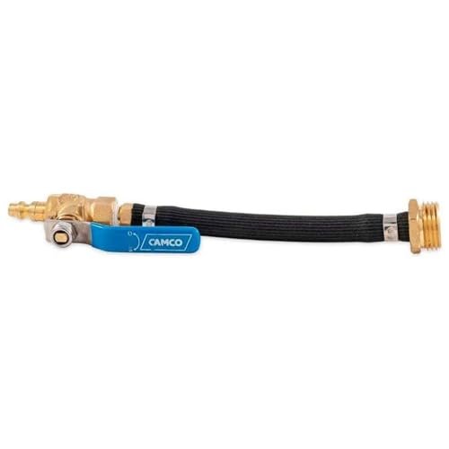 Image of Camco RV Winterization Fresh Water Blow Out Hose with Ball Valve - Easy to Use & Features Double Brass Build - Essential RV Winterizing Tool - for Use with an Air Compressor (36170)