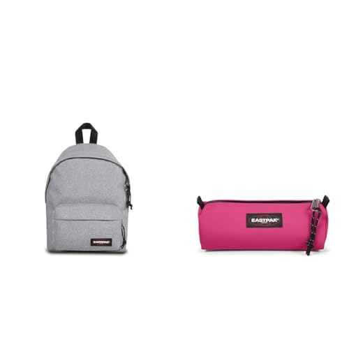 Sac à dos 34 cm Eastpak Orbit gris compact avec sa trousse rose assortie