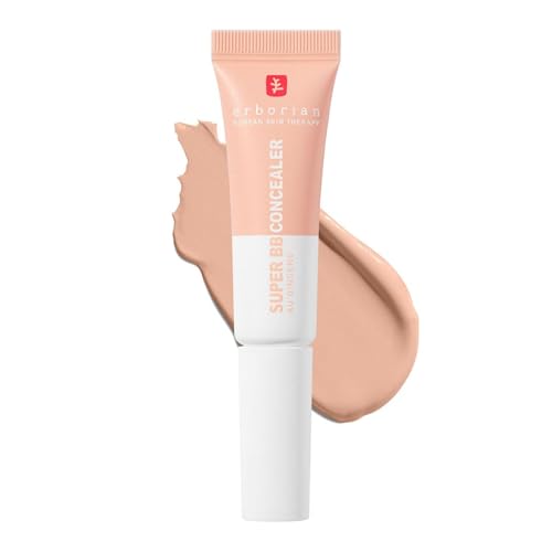 Erborian Super BB Concealer - Corrector Cuidado de alta cobertura con niacinamida y SPF 25 - Corrección hidratante de ojos, acabado natural - Cosmética coreana - Light 10 ml