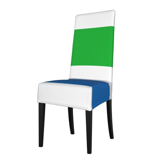 WZYCWB Funda de asiento extraíble con la bandera de Sierra Leona, protector elástico para sillas de comedor con respaldo cuadrado, sillas de sacerdote