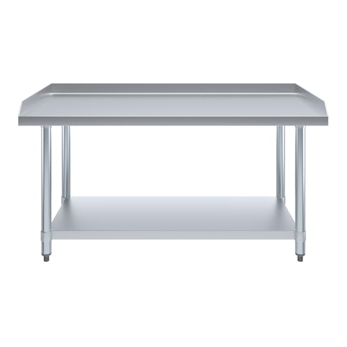 Image of AmGood Stainless Steel Equipment Stand - Heavy Duty, Commercial Grade, with Undershelf, NSF Certified (24 inch Width x 48 inch Length)