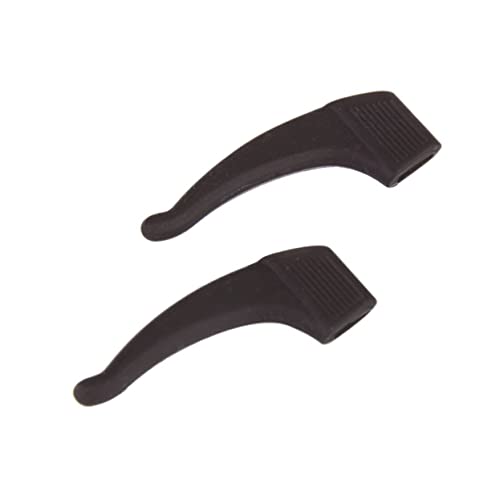 GOOHOCHY シリコン製眼鏡フック メガネ滑り止めホルダー 眼鏡テンプルチップ ブラウン 6*2.5mm穴 アウトドア活動用