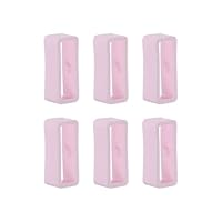 sourcing map 6 Stück Uhrenarmband Schlaufen befestigungsringe 16 mm Gummi Uhren halter Silikon für Uhrenarmband, Hellrosa