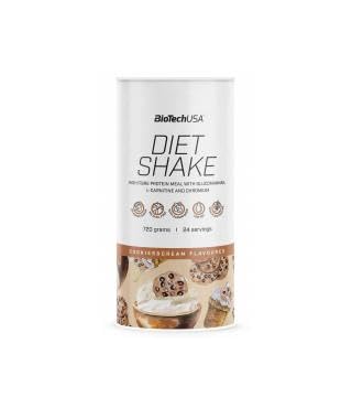Diet Shake : remplacement de repas. Goût cookies et crème. Format de 720 g.