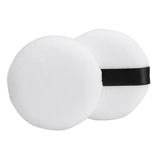 WRITWAA 15 pcs Pure Cotton Makeup Powder Puff Fluffy Short Flocking Puff for Loose Powder Blush and Eyeshadow for Salon Home and Travel