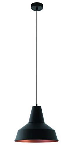 Preisvergleich Produktbild EGLO SOMERTON Hängeleuchte Stahl 60 W, schwarz, Kupfer