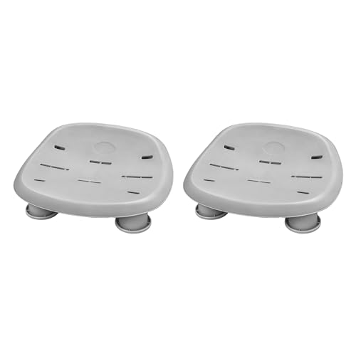 Bestway SaluSpa Underwater Durable Non Slip Swimming Pool and Spa Comfort Seat with Adjustable Height Legs and Weighted Feet Gray (2 Pack)