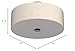 Livex Lighting 52135-92 Meridian Collection 3-Light Semi Flush Mount Ceiling Fixture with Oatmeal Color Fabric Hardback Drum Shade and Satin White Diffuser, English Bronze