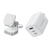 【USB充電器セット】 エレコム Qi2 充電器 ワイヤレス 15W 3in1 Apple Watch 認証モジュール付き スタンド型 シルバー EC-MS09SV + エレコム 充電器 65W USB PD対応 3ポート Type-C USB-A 【 iPhone 16 15 14 iPad Macbook Air ノートPC】 ホワイト EC-AC4465WH