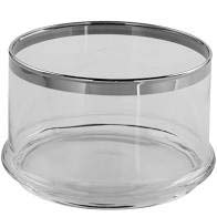 Fink Platinum Saladier en verre Transparent 12 x 19 cm